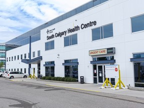 The South Calgary Health Centre after AHS decided to cut back hours to the Urgent Care Centre due to staff shortages in Calgary on Wednesday, August 3, 2022. Bailey Seymour/Special to Postmedia