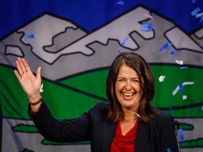 Danielle Smith after winning the leadership of the Alberta United Conservative Party in Calgary on Thursday, October 6, 2022.