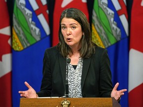 Danielle Smith hosted her first media availability as Premier of Alberta after being sworn in as the province’s new Premier in Edmonton on Tuesday October 11, 2022.
