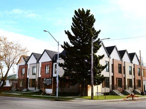 Row housing on 20 Ave. and 5 St. NW is shown in northwest Calgary on Friday, October 6, 2017.
