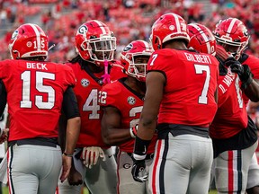 The No. 1-ranked Georgia Bulldogs sport a 7-0 record but aren’t immune to a loss with what lies ahead in the schedule.