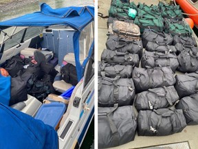 U.S. border agents have arrested an Alberta man for allegedly attempting smuggle nearly 650 kg of methamphetamine by boat from Washington State to B.C.