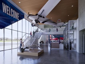 Rendering of the new facility planned for the Hangar Flight Museum.