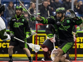 The Calgary Roughnecks are big on defender Jeff Cornwall, who was acquired from the expansion Las Vegas Desert Dogs. He is pictured with the Saskatchewan Rush last season.