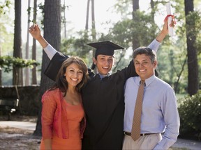 A son's lack of acknowledgment to family and friends who gave him a graduation gift has disappointed his father.