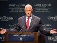 Former U.S. Vice President Mike Pence speaks at "Politics & Eggs" at the New Hampshire Institute of Politics at St. Anselm College in Manchester, N.H., Aug. 17, 2022.