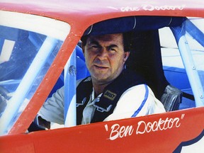 Ben Docktor is seated in a race car at Race City in Calgary in this photo from 2011.