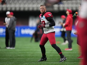 Calgary Stampeders quarterback Bo Levi Mitchell completed 8-of-11 passes for 147 yards in the West Division Semifinal against the B.C. Lions on Sunday after taking over for Jake Maier.