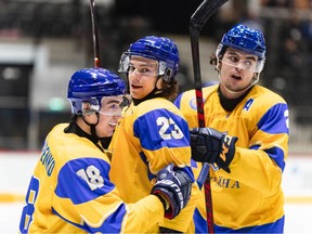 L'équipe nationale ukrainienne de hockey des moins de 25 ans affrontera les Dinos de Calgary le 2 janvier lors de la tournée Hockey Can't Stop pour soutenir des causes humanitaires et de hockey.