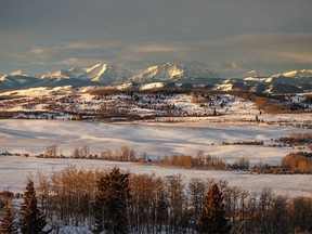 Looking toward the Highwood River valley south of Turner Valley, Ab., on Tuesday, December 13, 2022.