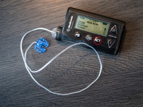 An insulin pump is shown in this file image. The Alberta government says improved versions of such pumps covered by a provincial program could be given to patients as early as Friday.