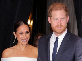 Britain's Prince Harry, Duke of Sussex, and Meghan, Duchess of Sussex, attend the 2022 Robert F. Kennedy Human Rights Ripple of Hope Award Gala in New York City, Tuesday, Dec. 6, 2022.
