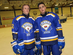 Danyil Denysenko and Mark Myronov, two 16-year-old boys who moved from Ukraine to Calgary because of the war with Russia, are now playing for the Royals in Calgary. Photo taken on Tuesday, December 13, 2022.