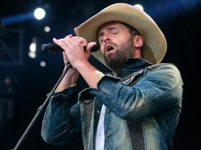 Country artist Dean Brody performs on day two of the 3rd annual Country Thunder music festival held at Prairie Winds Park in northeast Calgary Saturday, August 18, 2018.