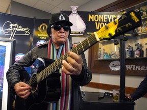 Gene Simmons, bassist and co-founder of the rock band KISS, was on hand at Minhas Brewery and Distillery in Calgary to meet fans and sign bottles of his new Moneybag Vodka on Wednesday, December 7, 2022.