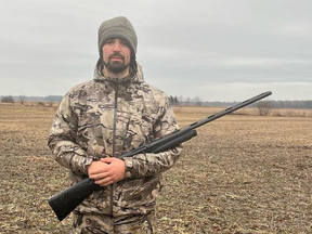 Montreal Canadiens goalie Carey Price poses with a hunting rifle in an image posted to Instagram on Dec. 3, 2022.