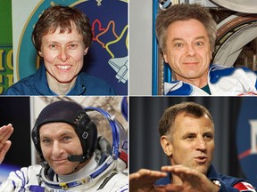 Out of the nine Canadian astronaut candidates who have actually made it to space, four have been physicians. They are, clockwise from top left: Roberta Bondar, Bob Thirsk, Dave Williams and David Saint-Jacques.