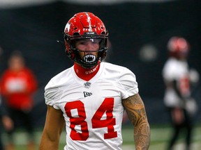 Calgary Stampeders receiver Reggie Begelton during practice at Shouldice Park in Calgary on Friday, November 4, 2022. Darren Makowichuk/Postmedia