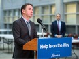 Jason Copping, minister of health, speaks at a media event discussing how the Alberta government is addressing rural physician shortages at Foothills Medical Centre in Calgary on Thursday, January 26, 2023.