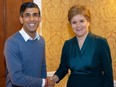 British Prime Minister Rishi Sunak and Scotland's First Minister Nicola Sturgeon hold a meeting in Inverness, Scotland January 12, 2023.