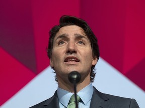 Prime Minister Justin Trudeau delivers a keynote address on the Canada-Mexico relationship and North American competitiveness at the Centro University in Mexico City, Wednesday, Jan. 11, 2023.