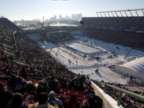 An overall view of the 2003 Heritage Classic at Commonwealth Stadium in Edmonton.