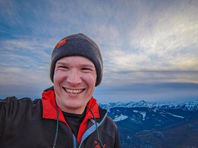 Former city councillor Jeromy Farkas set out on Jan. 1 to scale 25 peaks in 25 days as a fundraiser for The Alex. Photo supplied by Jeromy Farkas