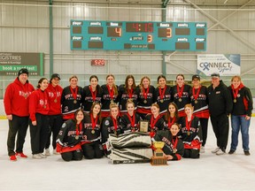 The Calgary NW Rowdy earned top spot in the U19A division of the Esso Golden Ring ringette tournament on Sunday, Jan. 22, 2023.
