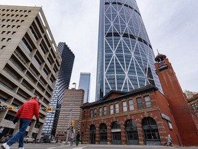 A view of downtown Calgary's high-rises were photographed on Tuesday, February 7, 2023.