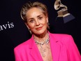 Sharon Stone arrives for the Recording Academy and Clive Davis pre-Grammy gala at the Beverly Hilton hotel in Beverly Hills, California on February 4, 2023.