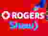 Ethernet cables are seen in front of Rogers and Shaw Communications logos in this illustration taken, July 8, 2022.