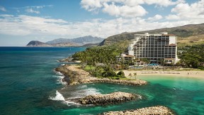 The Four Seasons Resort Oahu at Ko Olina is a luxury escape along the stunning Waianae Coast, not far from the Honolulu Airport or historic Pearl Harbor. (Photo by Christian Horan/Courtesy of Four Seasons)