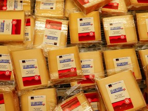Swiss Gruyere cheese offered at a supermarket of Swiss retail group Coop in Zumikon, Switzerland December 13, 2016.