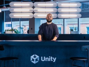 Nick Facey with Unity Technologies was photographed in the company's Calgary offices on Wednesday, March 1, 2023.
