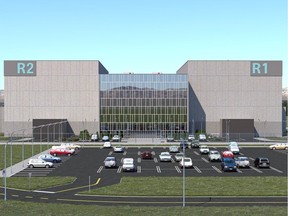 A Terrestrial Energy rendering of an Integral Molten Salt Reactor (IMSR) cogeneration plant. The company is currently working on developing its zero-emission IMSR heat and power plants, which will have a direct use in oil sands projects.