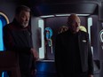 Jonathan Frakes and Patrick Stewart in a scene from Picard. Courtesy, CTV Media