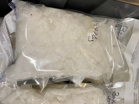 CBSA officers discovered and seized approximately 300 kilograms of methamphetamine following a secondary examination of a commercial transport vehicle at the Coutts border crossing on Feb. 19, 2023.
