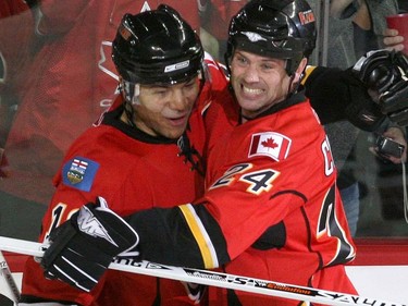 Jarome Iginla and Craig Conroy