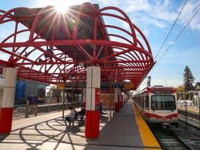 The Stampede CTrain station was photographed on Oct. 5, 2022.