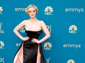 Elle Fanning attends the Emmy Awards in September 2022.