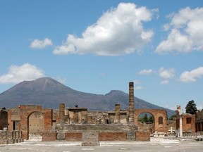 The archaeological site of the ancient Roman city of Pompeii is seen, as it reopens to the public with social distancing and hygiene rules, after months of closure due to an outbreak of the coronavirus disease (COVID-19), in Pompeii, Italy, May 26, 2020.