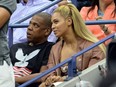 Jay Z and Beyonce attend the US Open in 2016.