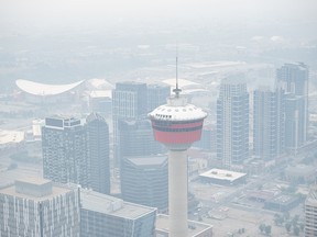 Calgary was under a special weather advisory due to wildfire smokes from various forest fires across Alberta and B.C. on Sunday, June 11, 2023.