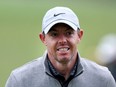 Rory McIlroy of Northern Ireland reacts during a practice round ahead of the World Golf Championships-Dell Technologies Match Play at Austin Country Club on March 21, 2023 in Austin, Texas.