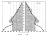 Age pyramid, 1991 census
