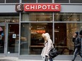 Chipotle restaurant on Broadway in New York City.