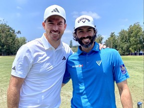 Canadian's Nick Taylor and Adam Hadwin were all smiles as they prepare for this week's U.S. Open on Monday.