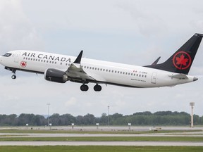 An Air Canada jet takes off from Trudeau Airport in Montreal, Thursday, June 30, 2022.