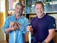 Sylvester Stallone and Arnold Schwarzenegger are pictured in an Instagram photo.