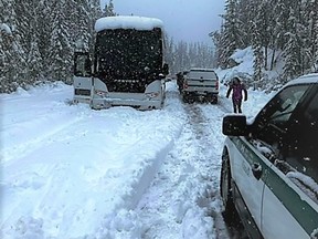 Stranded bus Jasper National Park